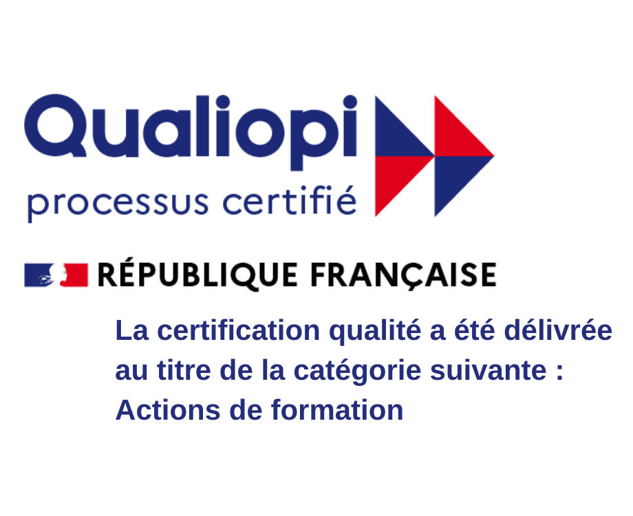La certification qualité a été délivrée au titre de la catégorie suivante Actions de formation